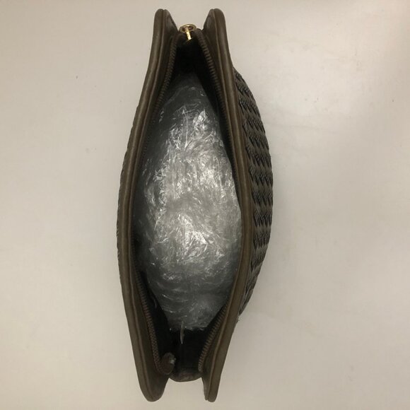 GANSON SAN FRANCISCO WOVEN LEATHER CLUTCH - Picture 12 of 14